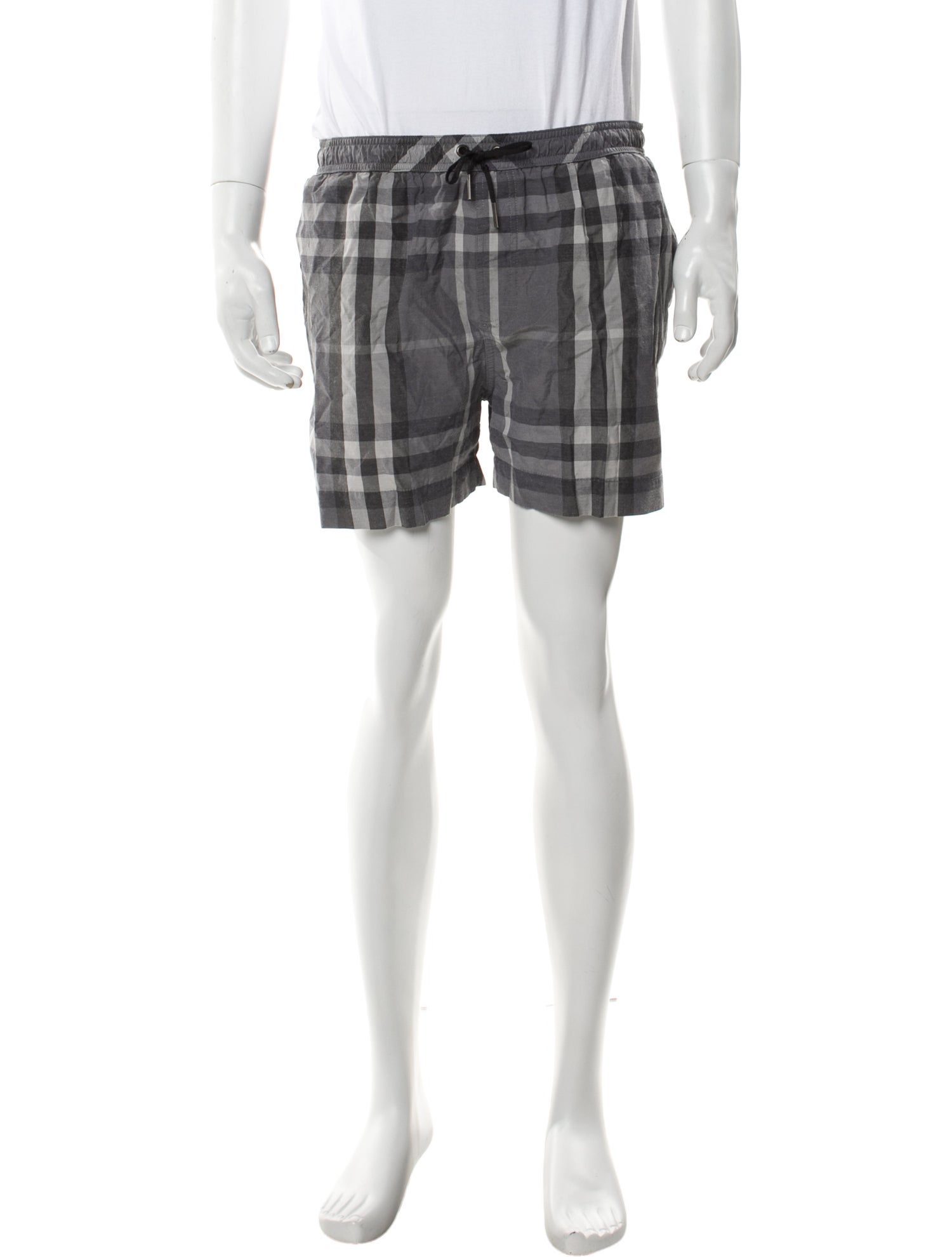 Burberry Smoked Check Pattern Swim Trunks