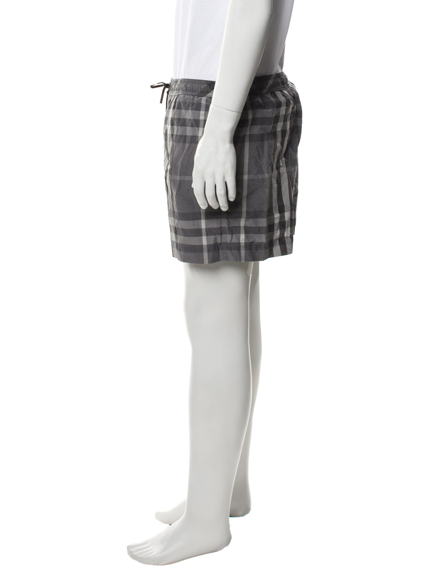 Burberry Smoked Check Pattern Swim Trunks