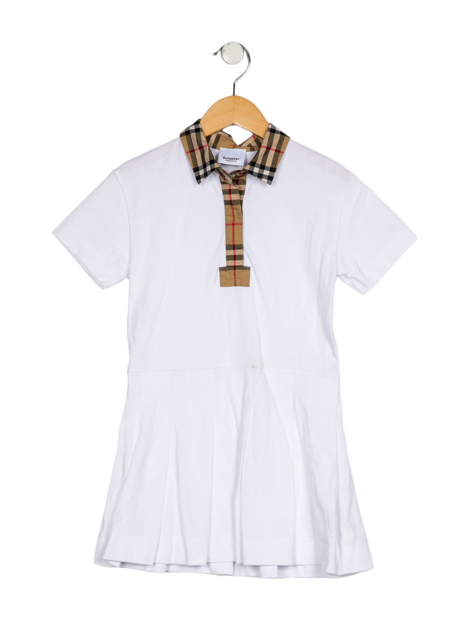 Burberry Short Sleeve pleated Dress