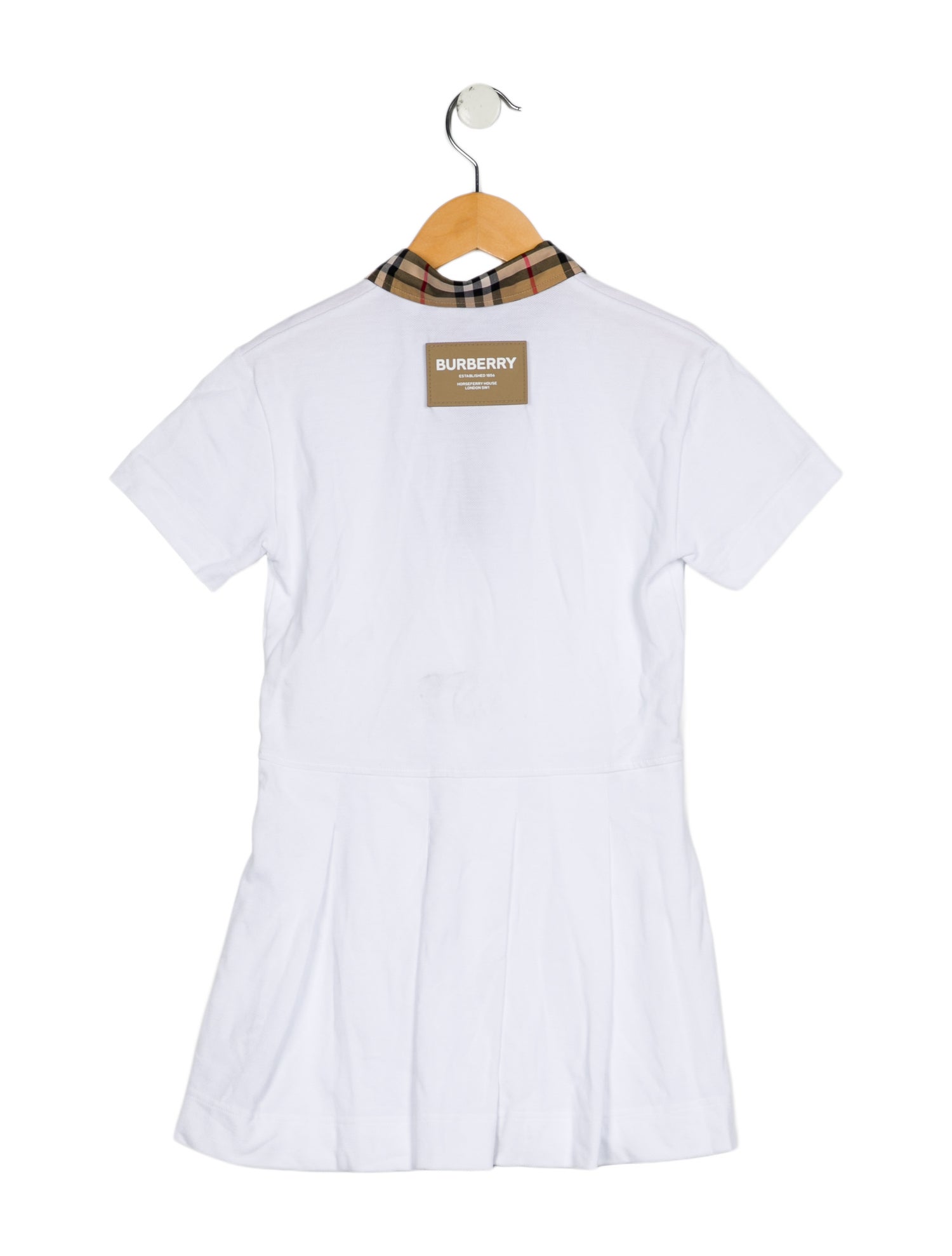 Burberry Short Sleeve pleated Dress