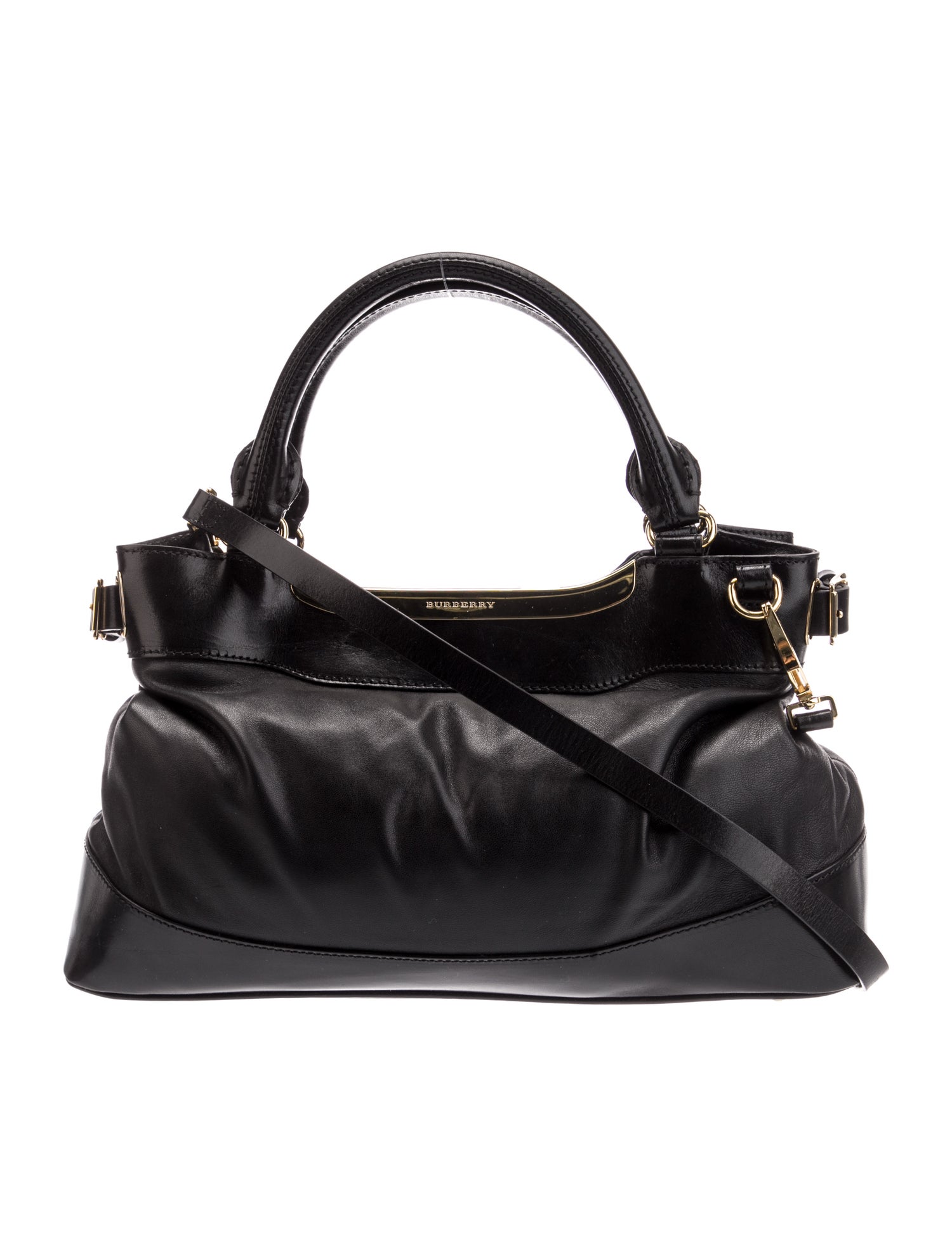 Burberry Leather Top Handle Bag