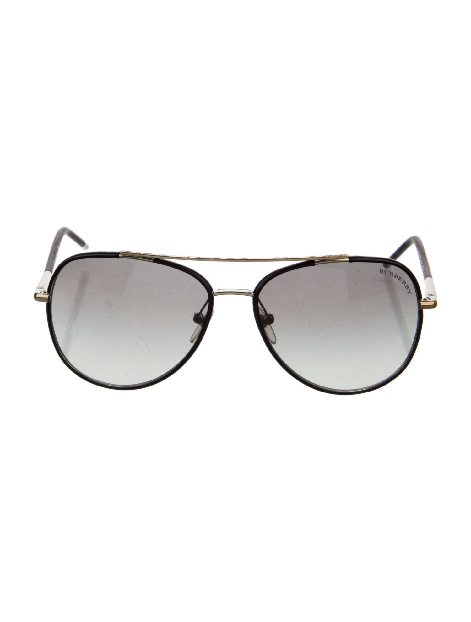 Burberry Nova Check Pattern Aviator Sunglasses