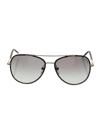 Burberry Nova Check Pattern Aviator Sunglasses