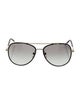 Burberry Nova Check Pattern Aviator Sunglasses