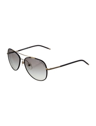 Burberry Nova Check Pattern Aviator Sunglasses