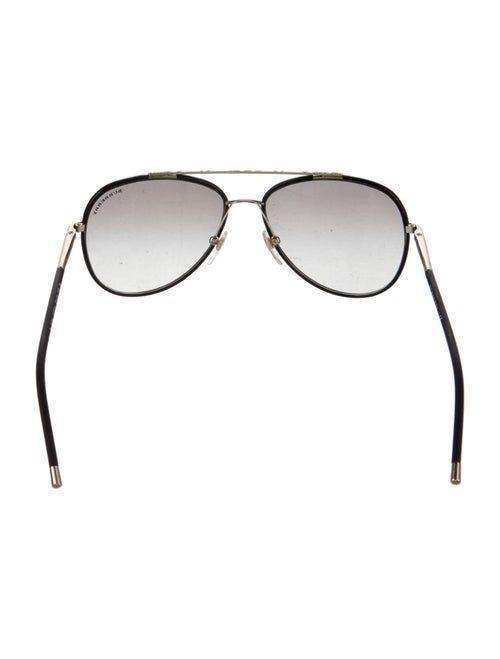 Burberry Nova Check Pattern Aviator Sunglasses