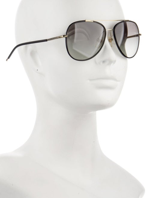 Burberry Nova Check Pattern Aviator Sunglasses