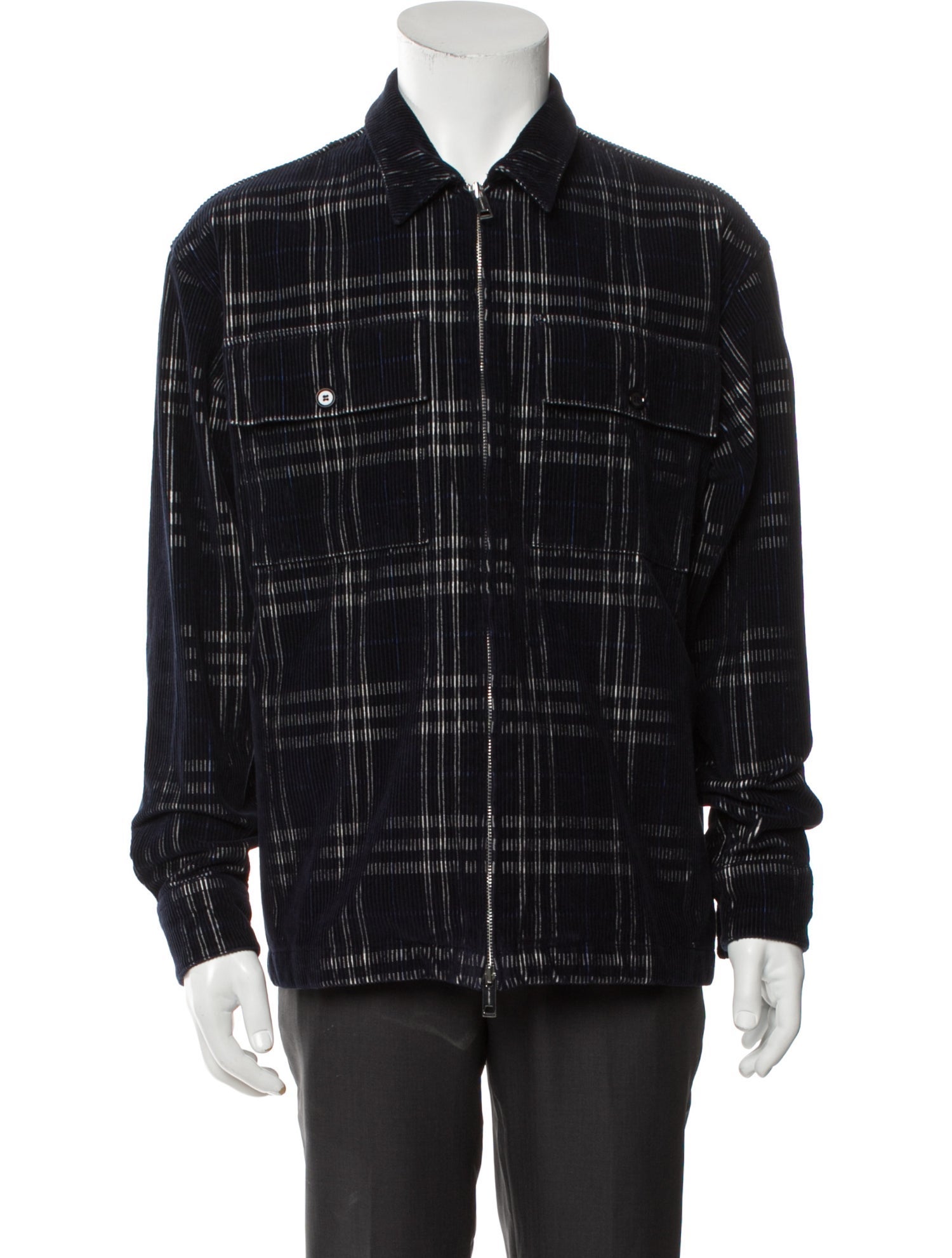 Burberry Plaid Print Jacket