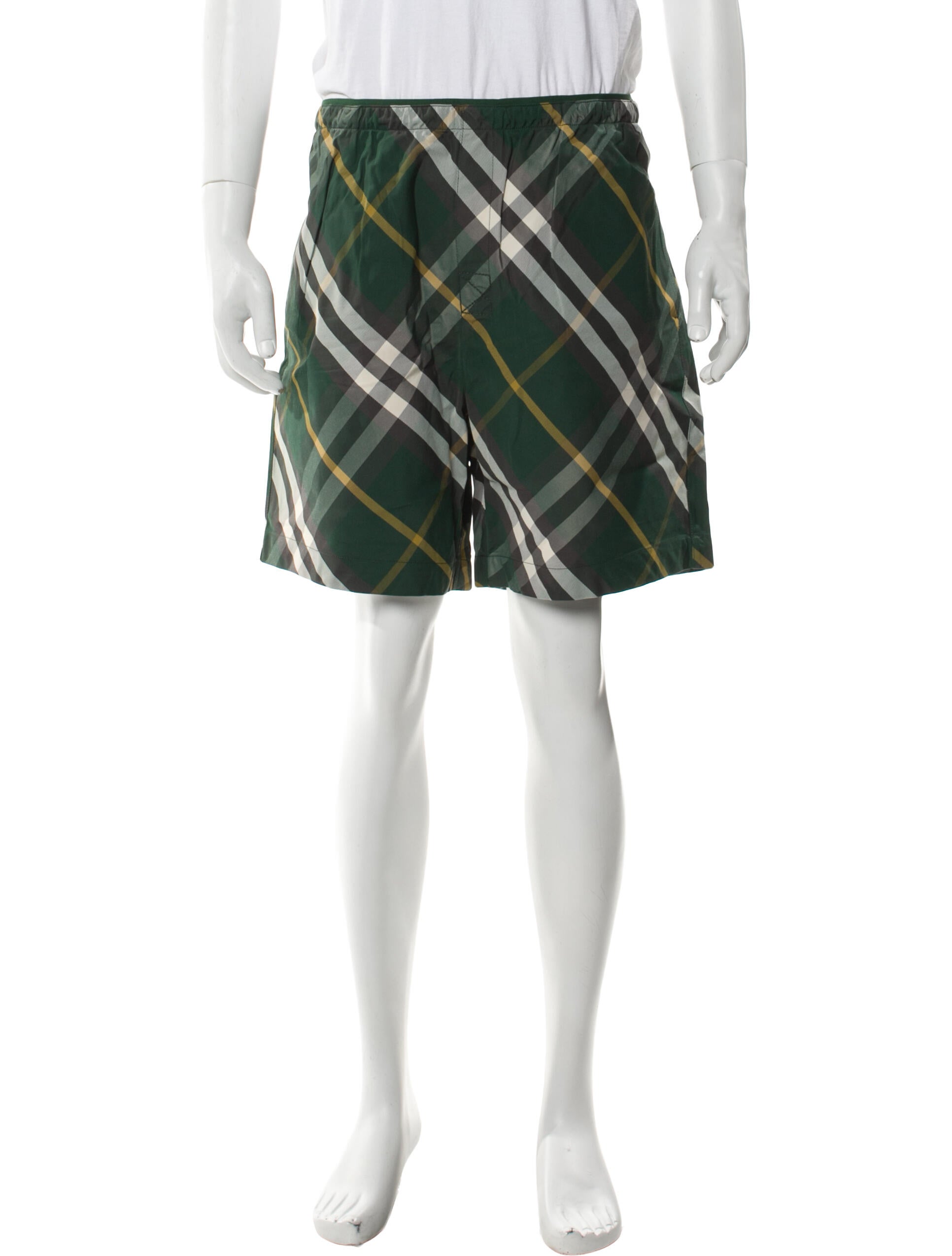 Burberry Plaid Print Swim Trunks w/ Tags