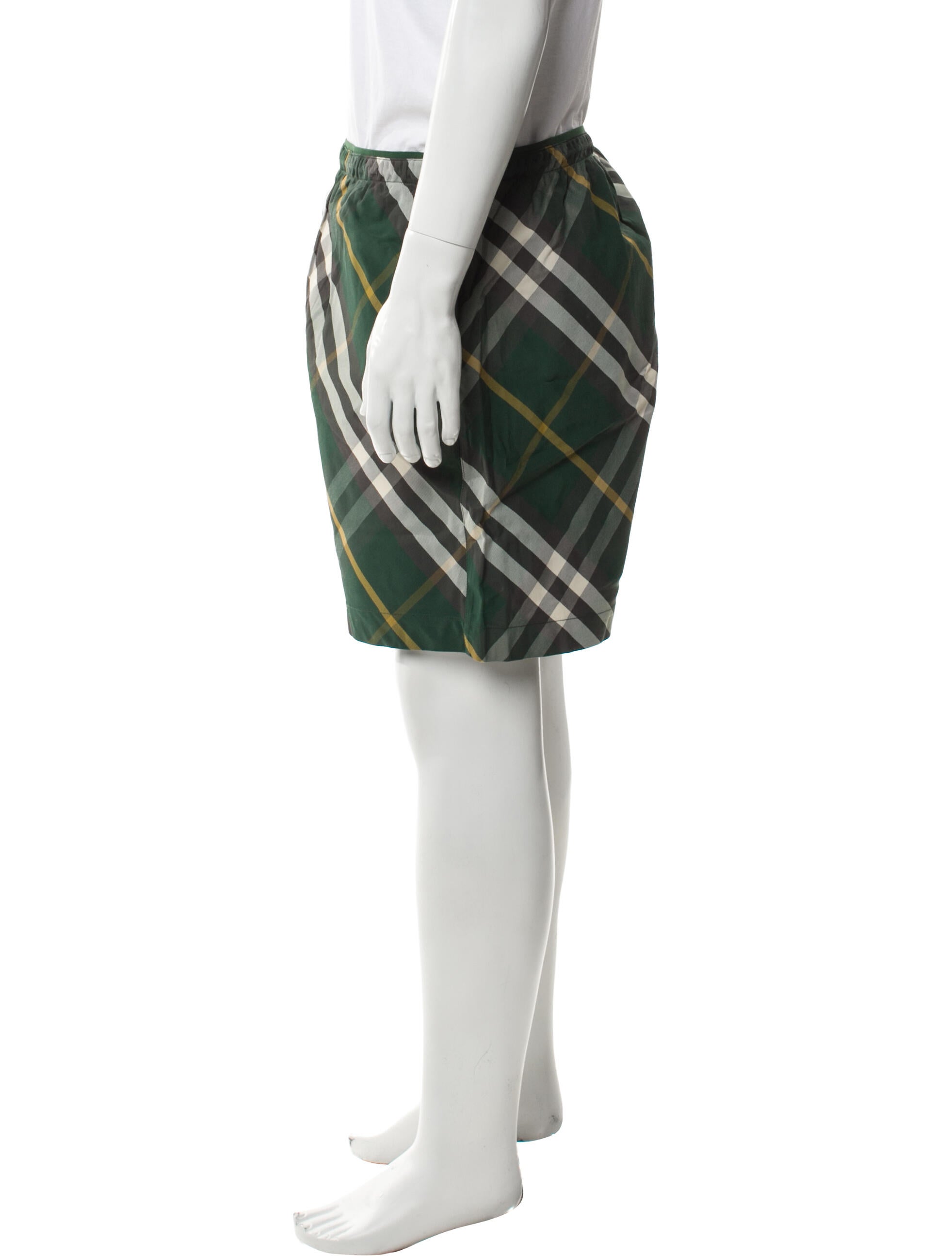 Burberry Plaid Print Swim Trunks w/ Tags