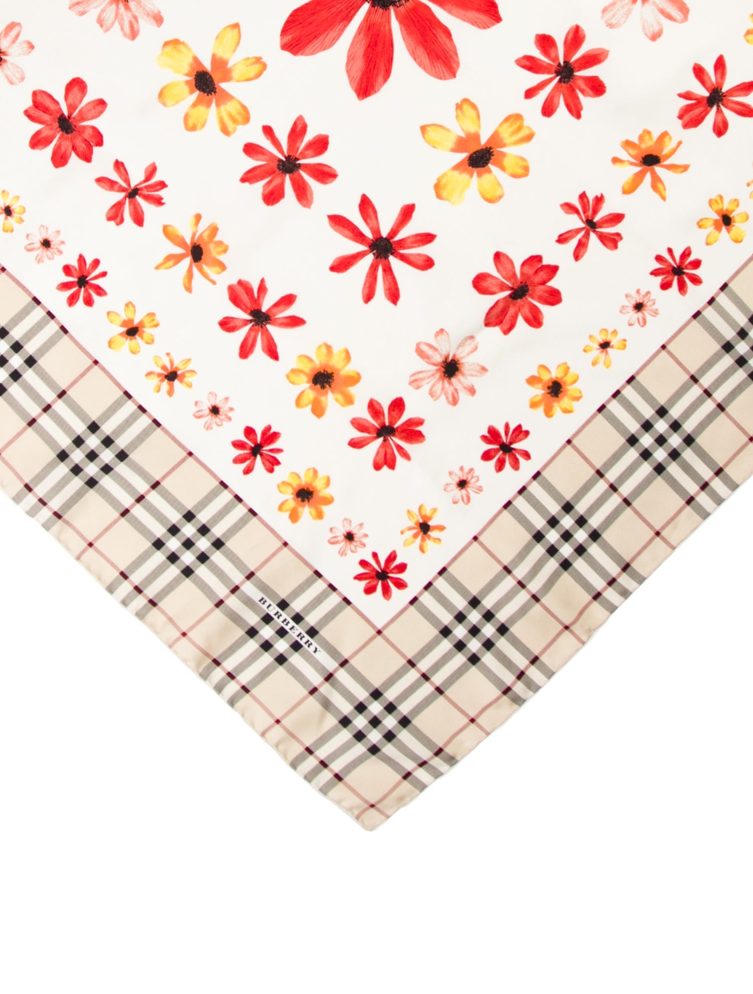 Burberry Silk Floral Print Scarf w/ Tags
