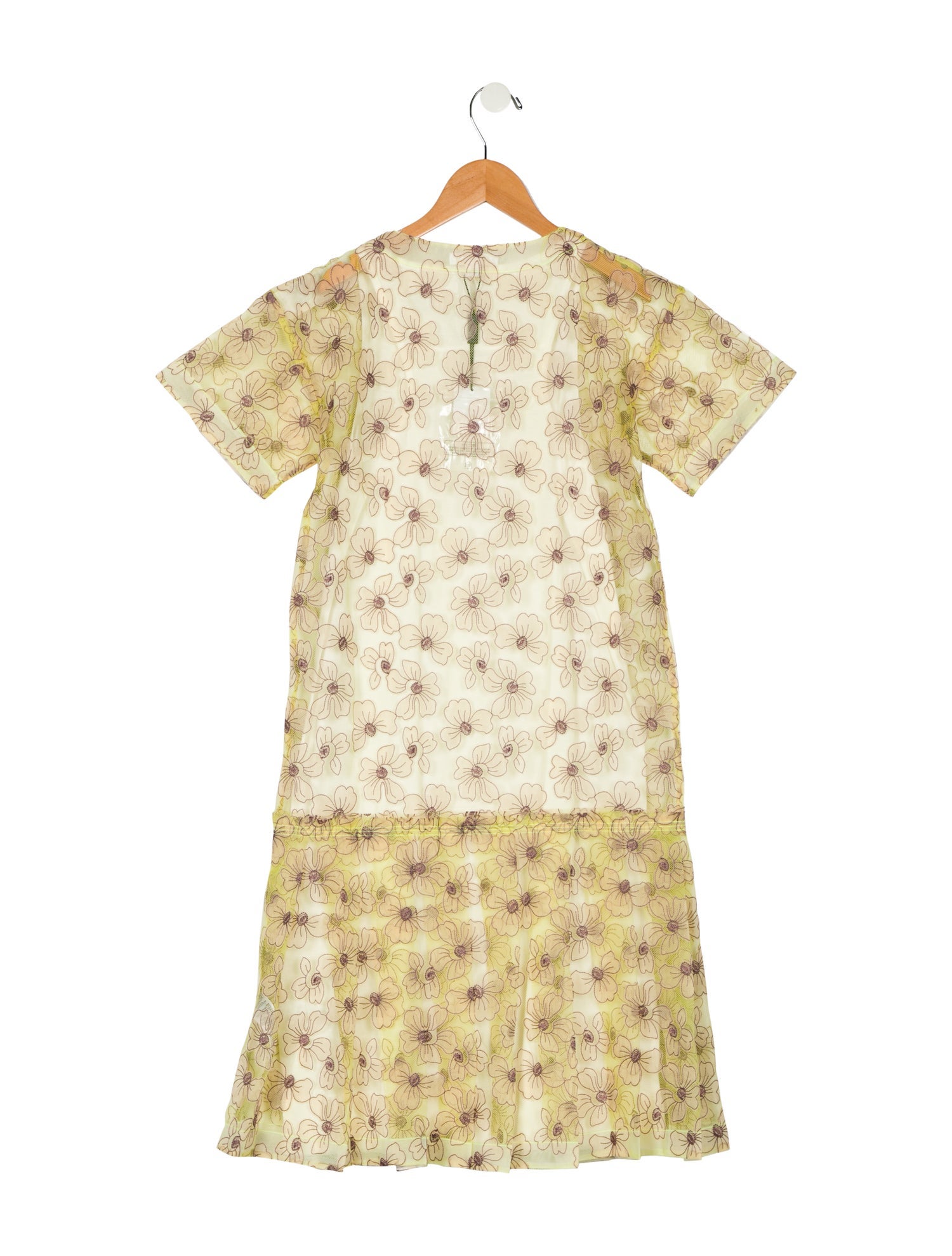 Burberry Girls Floral Mesh Short Sleeve Dress w/Tags