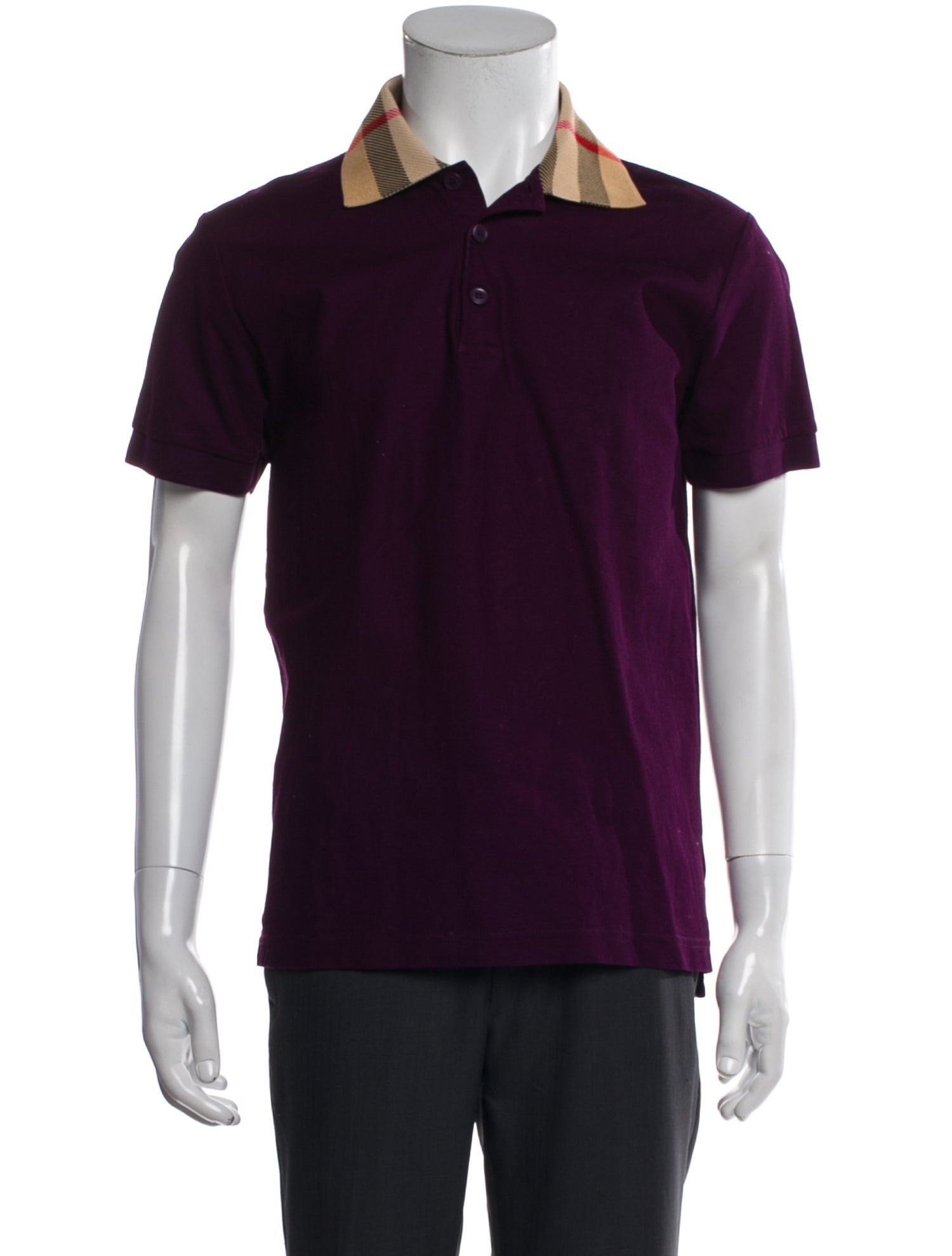 Burberry Nova Check Pattern Collar Polo Shirt