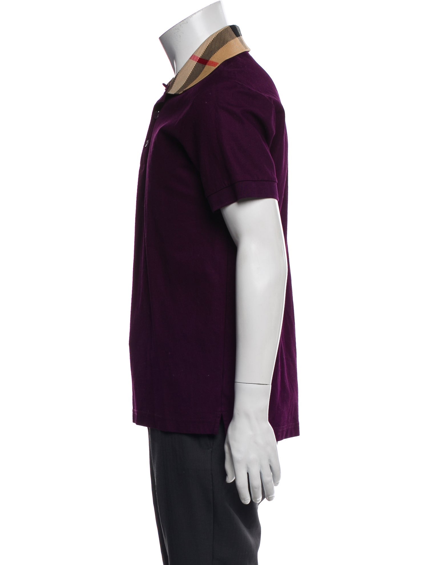 Burberry Nova Check Pattern Collar Polo Shirt