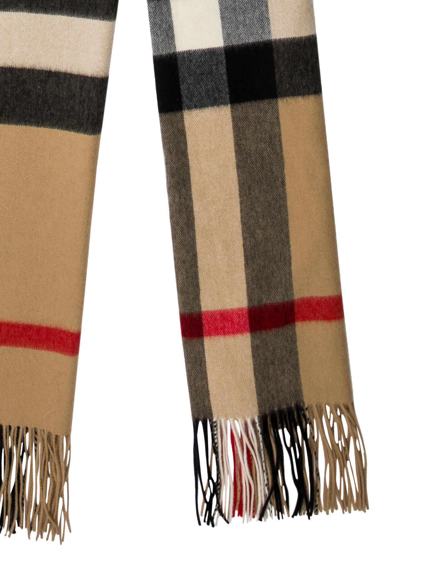 Burberry Cashmere Plaid Print Shawl w/ Tags