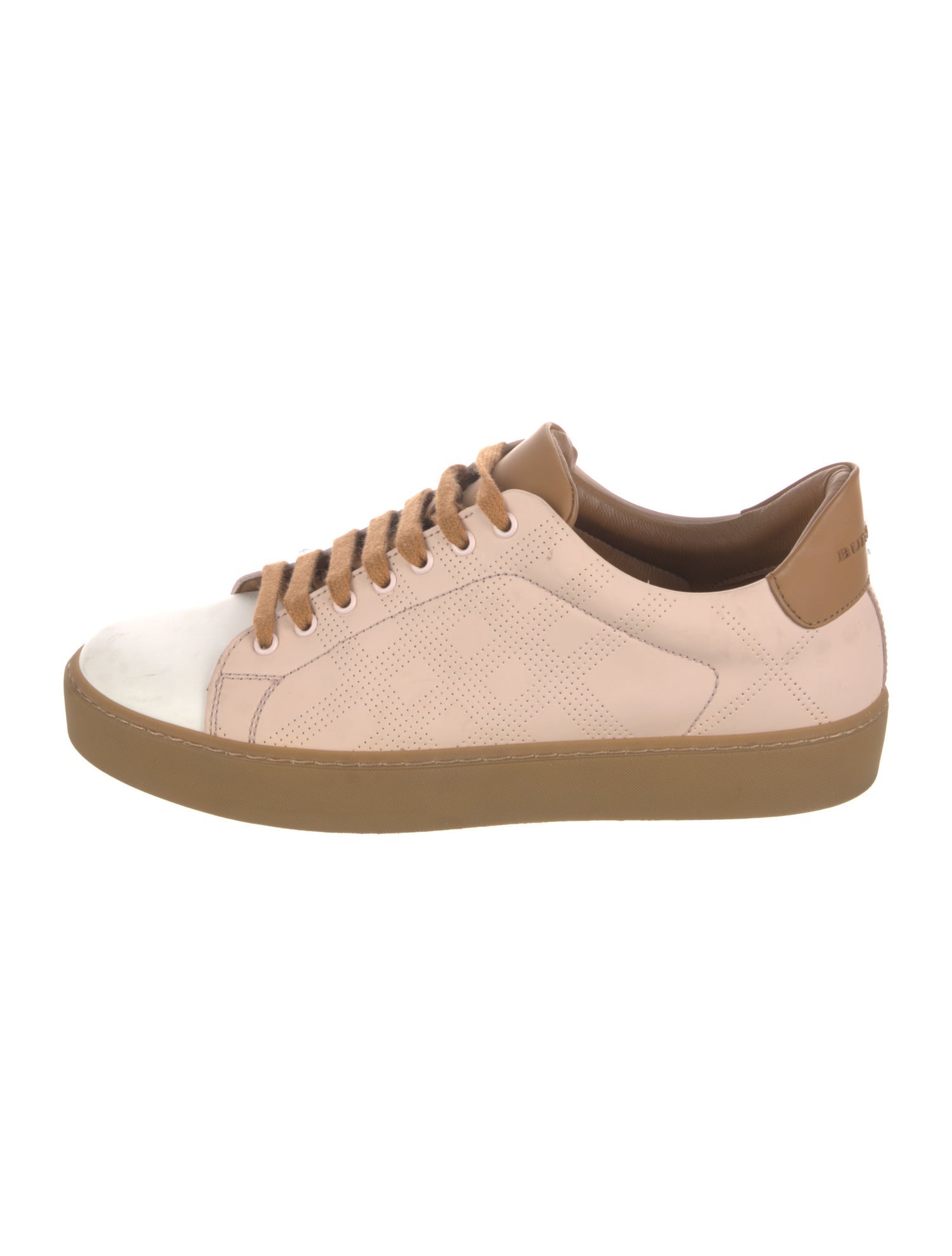 Burberry Leather Colorblock Pattern Sneakers