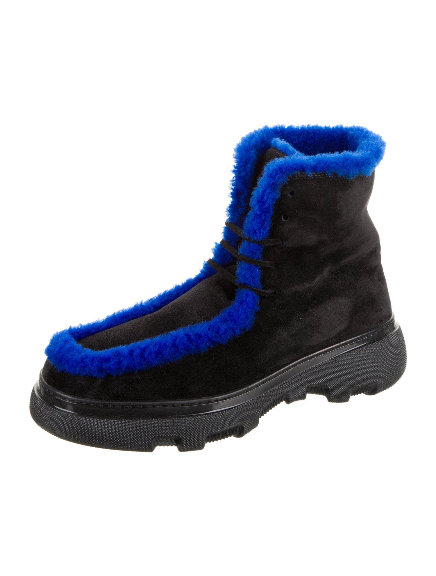 Burberry Suede Lace-Up Boots