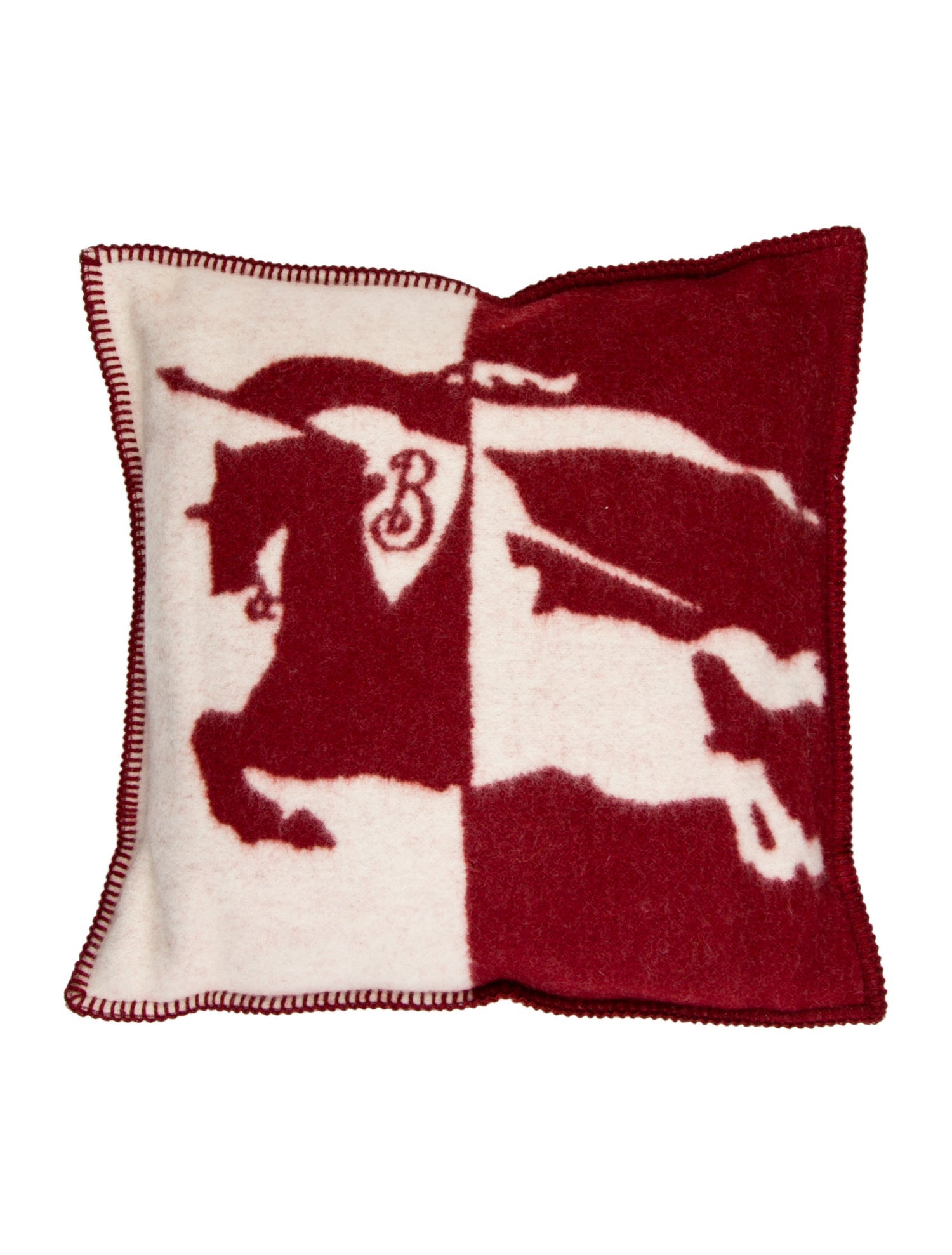 Burberry Split EKD Wool Cushion w/ Tags