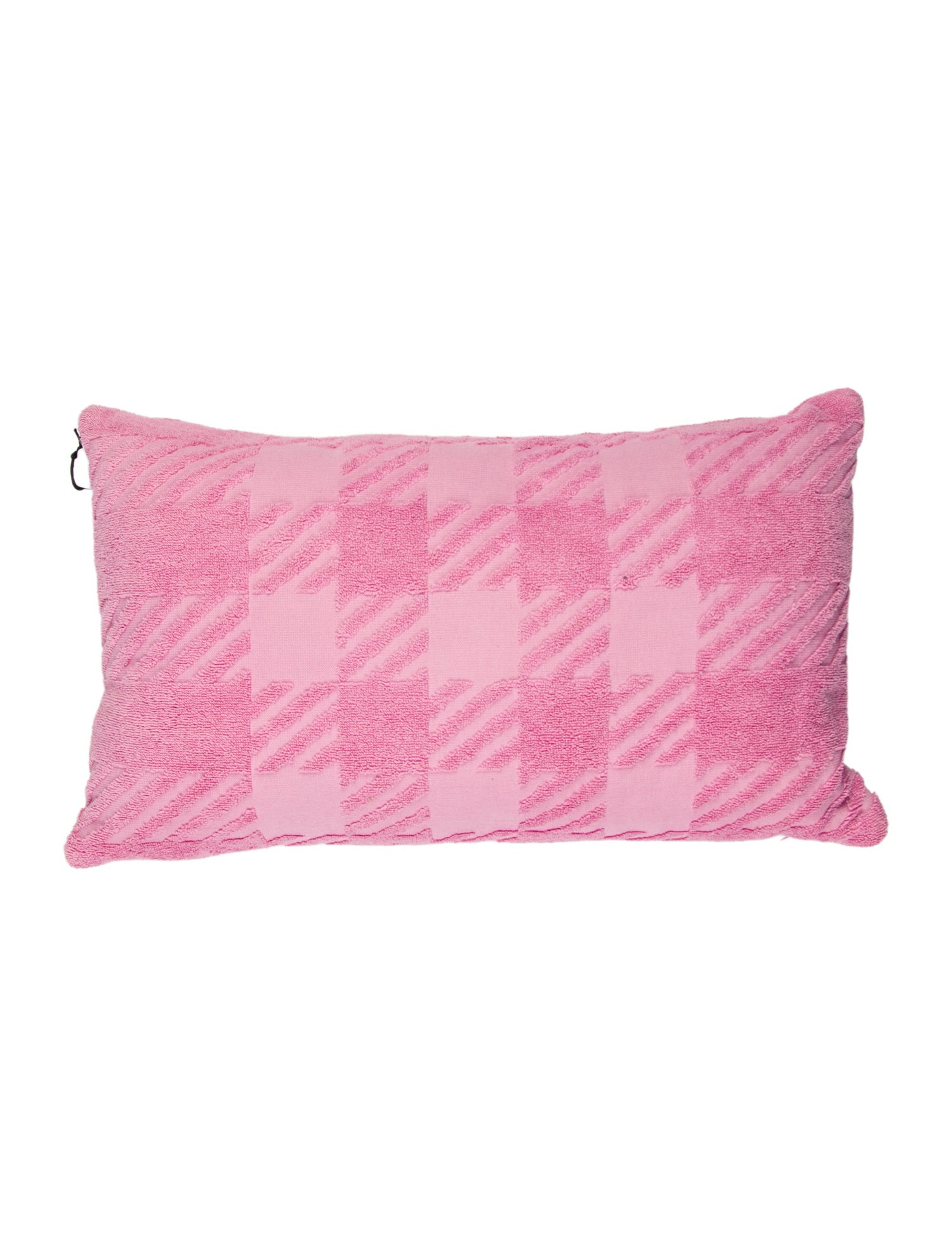 Jacquard Check Terry Cloth Cushion w/ Tags