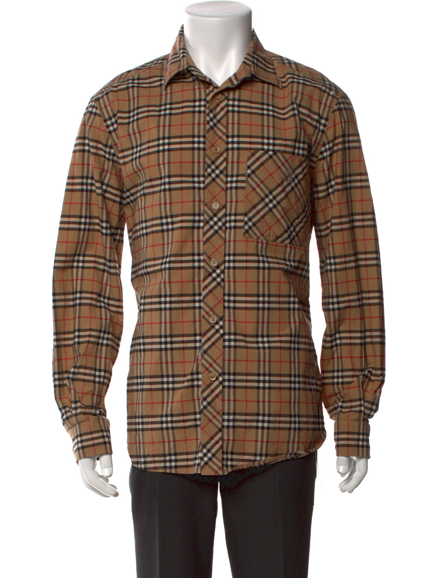 Burberry House Check Pattern Long Sleeve Dress Shirt
