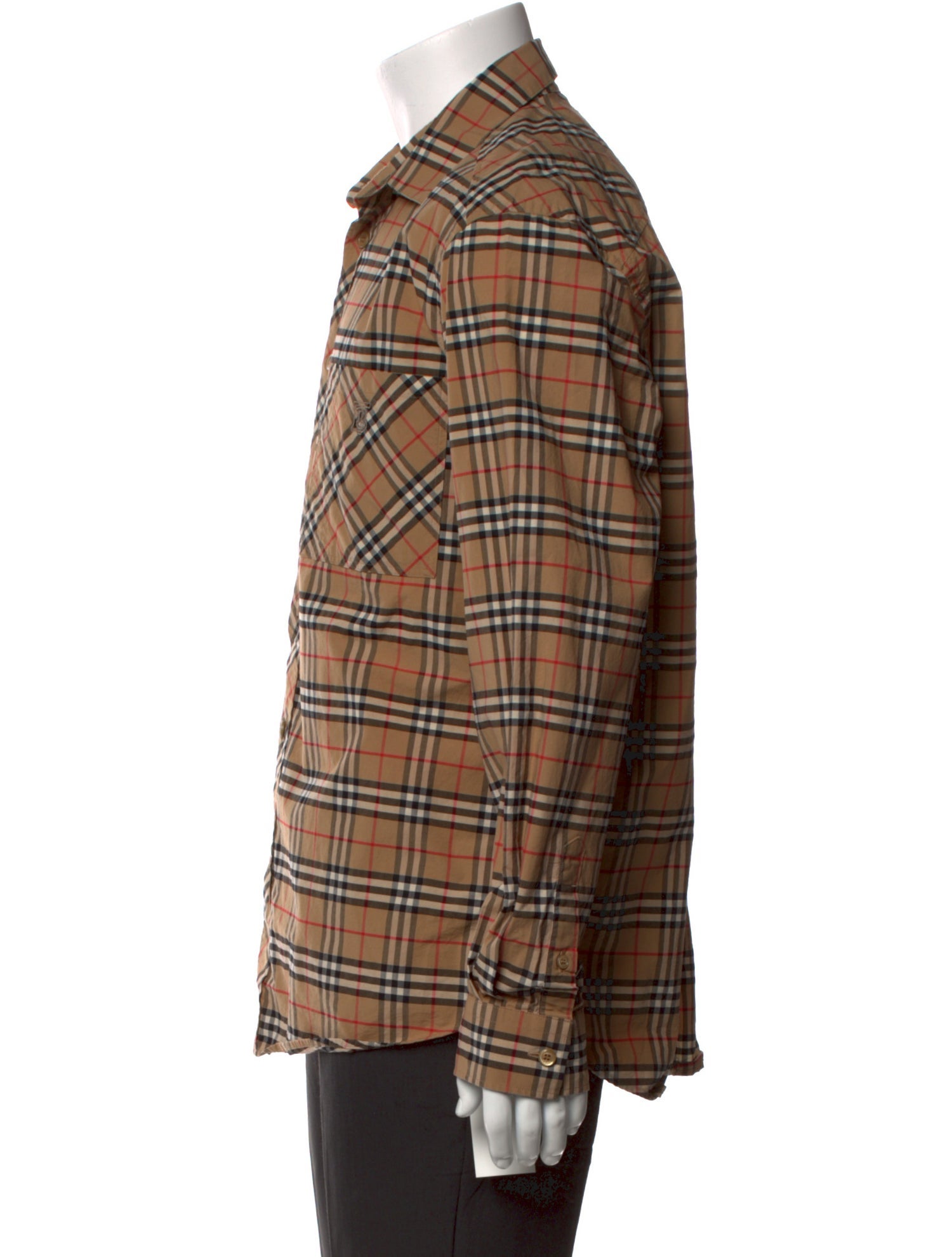 Burberry House Check Pattern Long Sleeve Dress Shirt