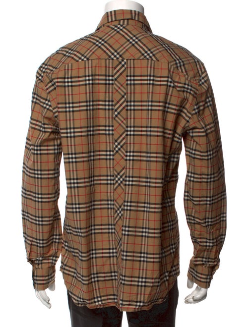 Burberry House Check Pattern Long Sleeve Dress Shirt