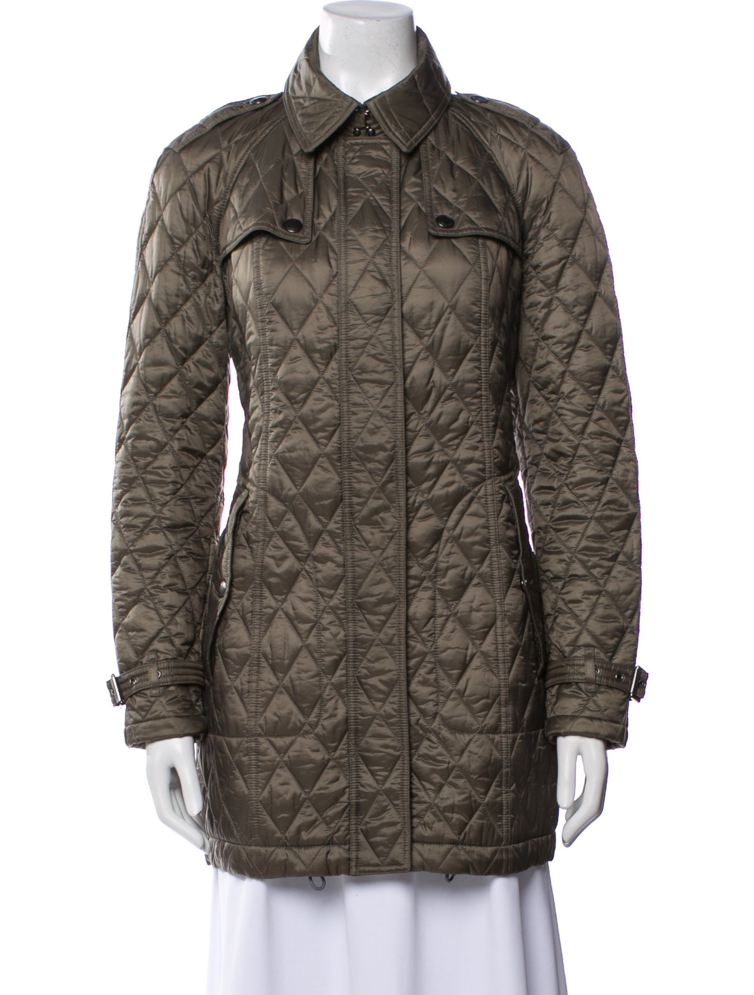 Burberry Nylon Faux Fur Coat