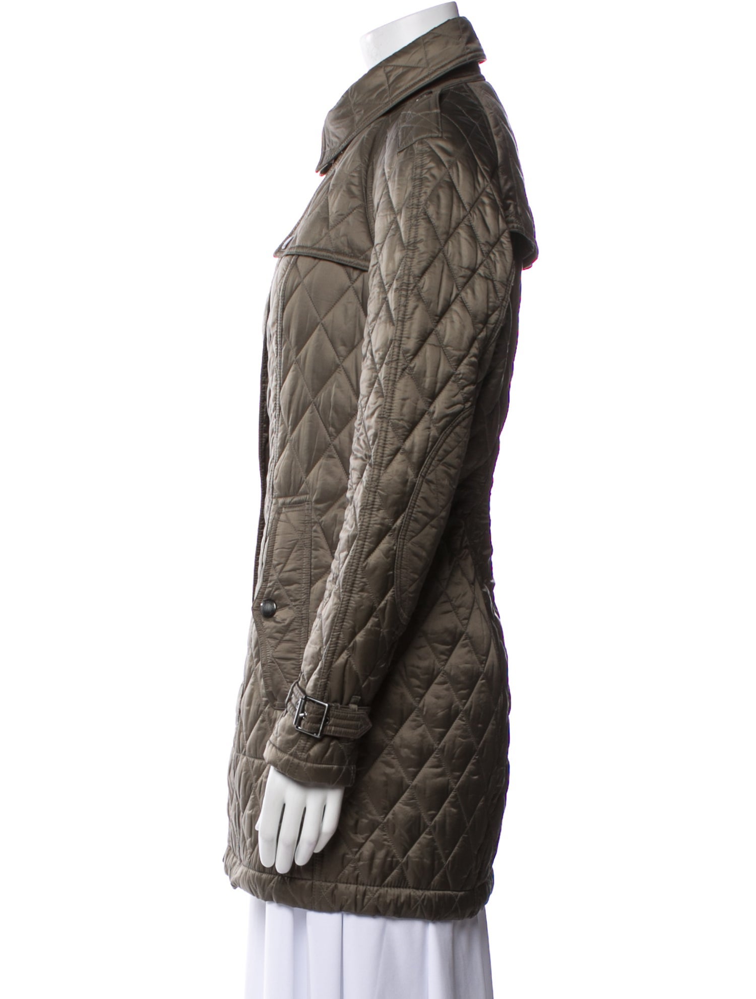 Burberry Nylon Faux Fur Coat