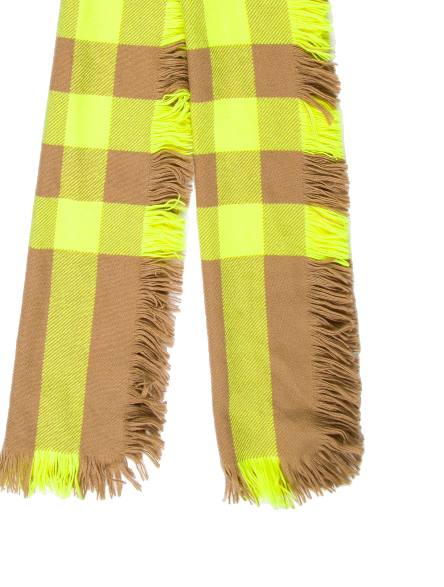 Burberry Half Mega Check Wool Scarf