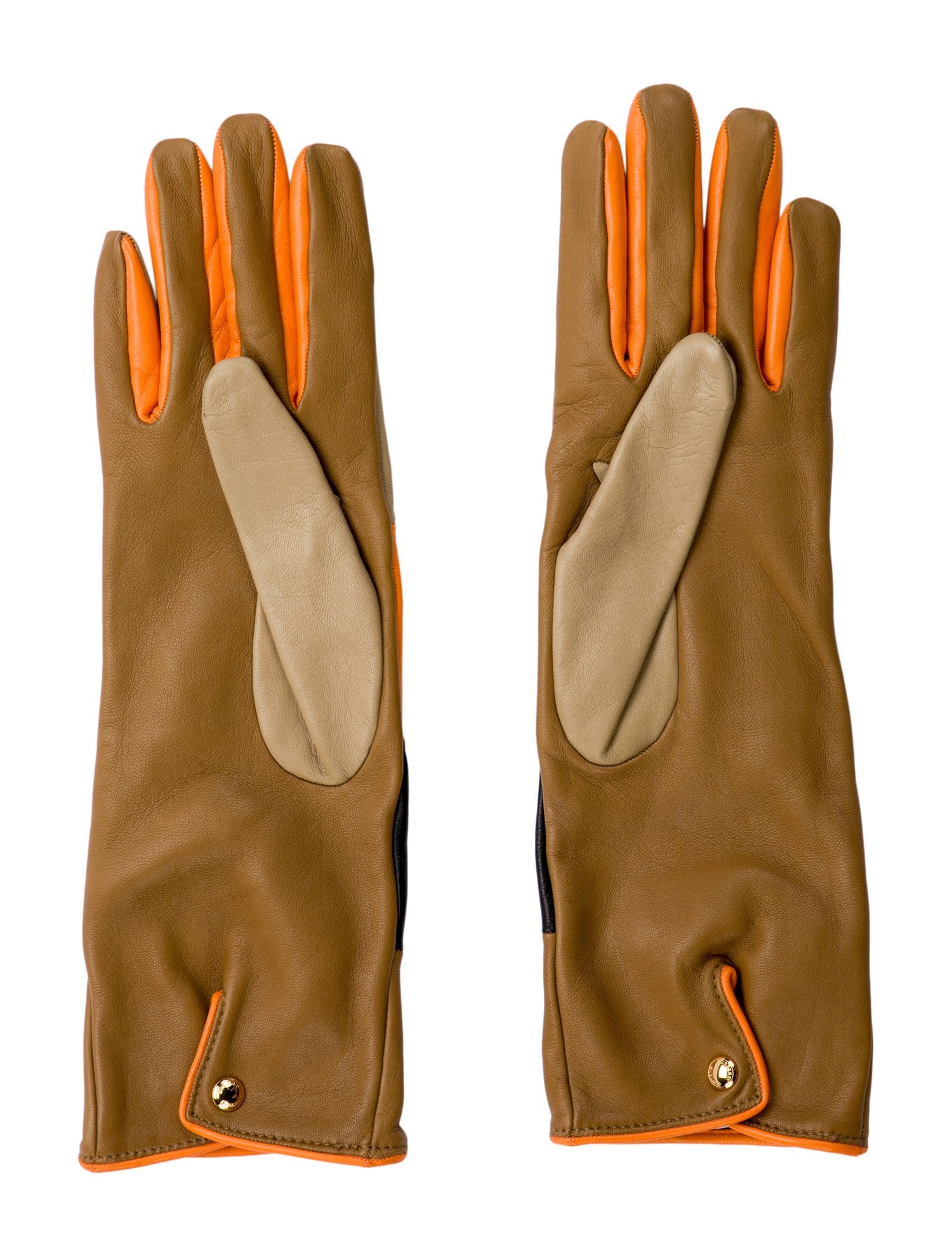 Burberry Pattern Print Leather Gloves