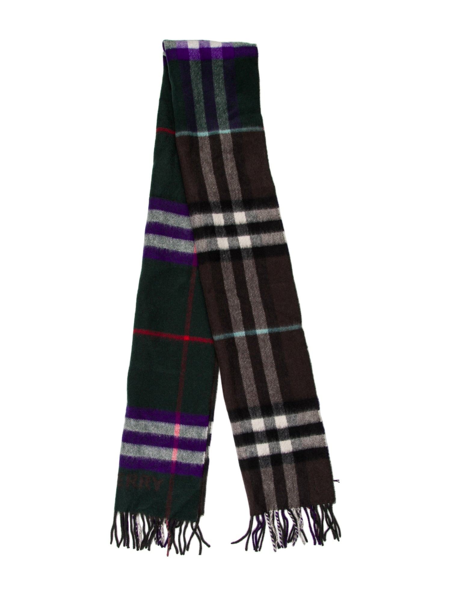 Burberry Cashmere Nova Check Pattern Scarf w/ Tags