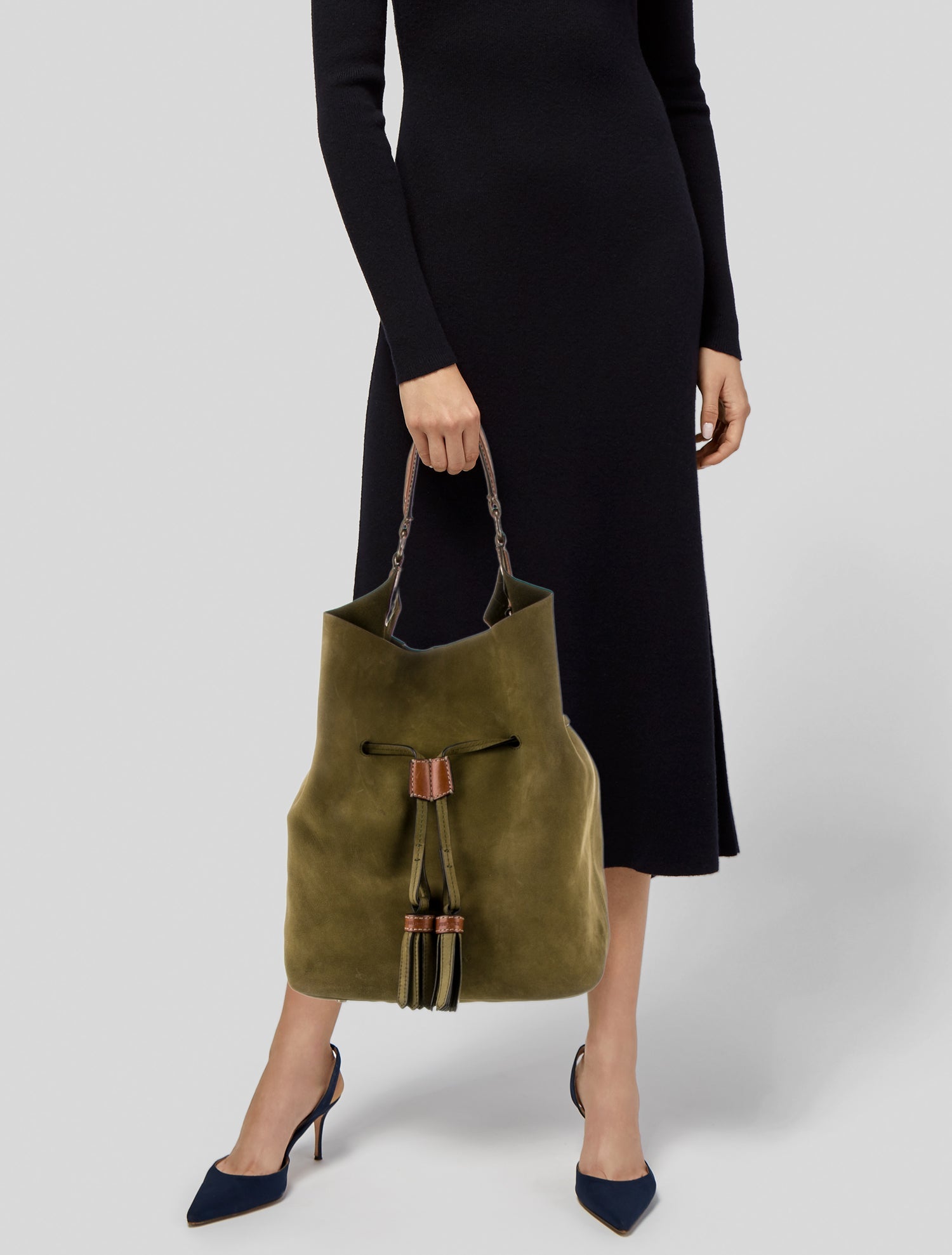 Burberry Suede Shoulder Bag