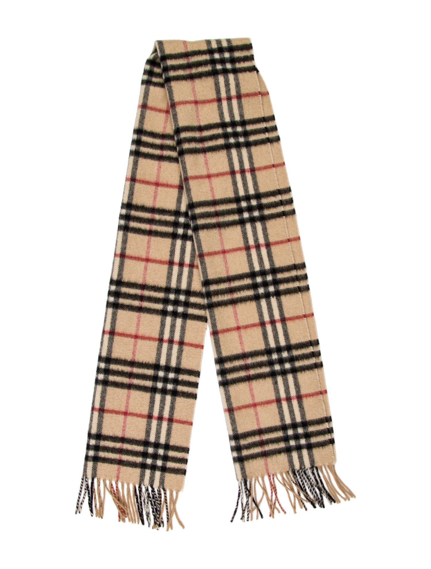 Burberry Cashmere Nova Check Pattern Scarf