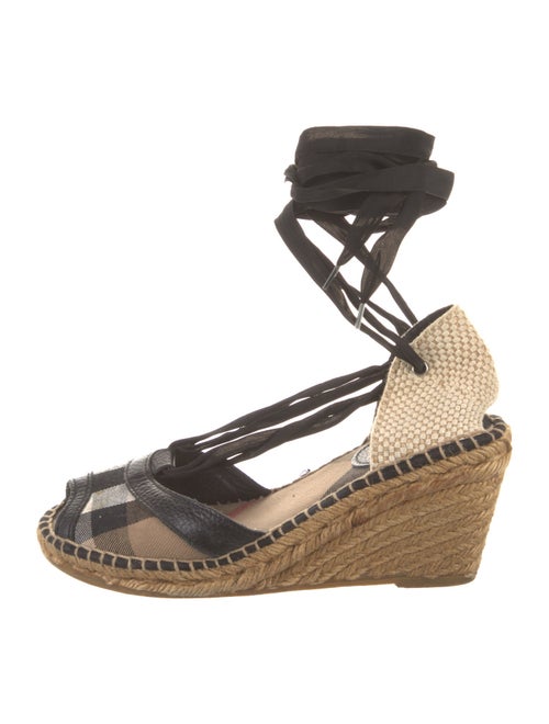 Burberry Nova Check Pattern Canvas Espadrilles