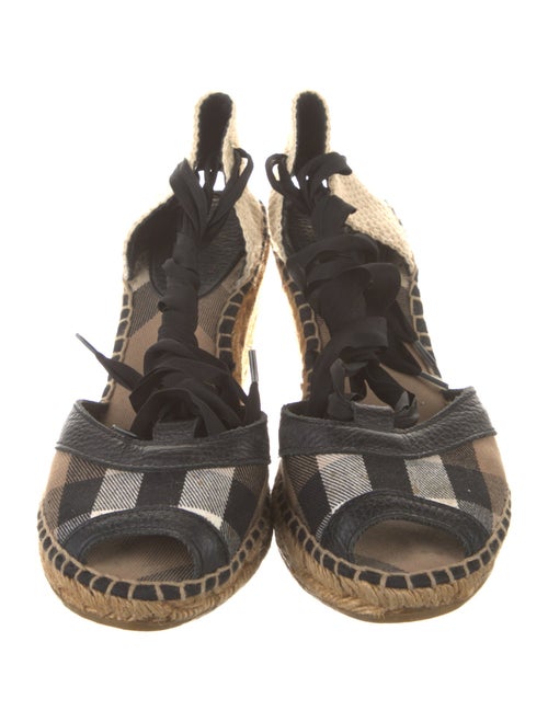 Burberry Nova Check Pattern Canvas Espadrilles
