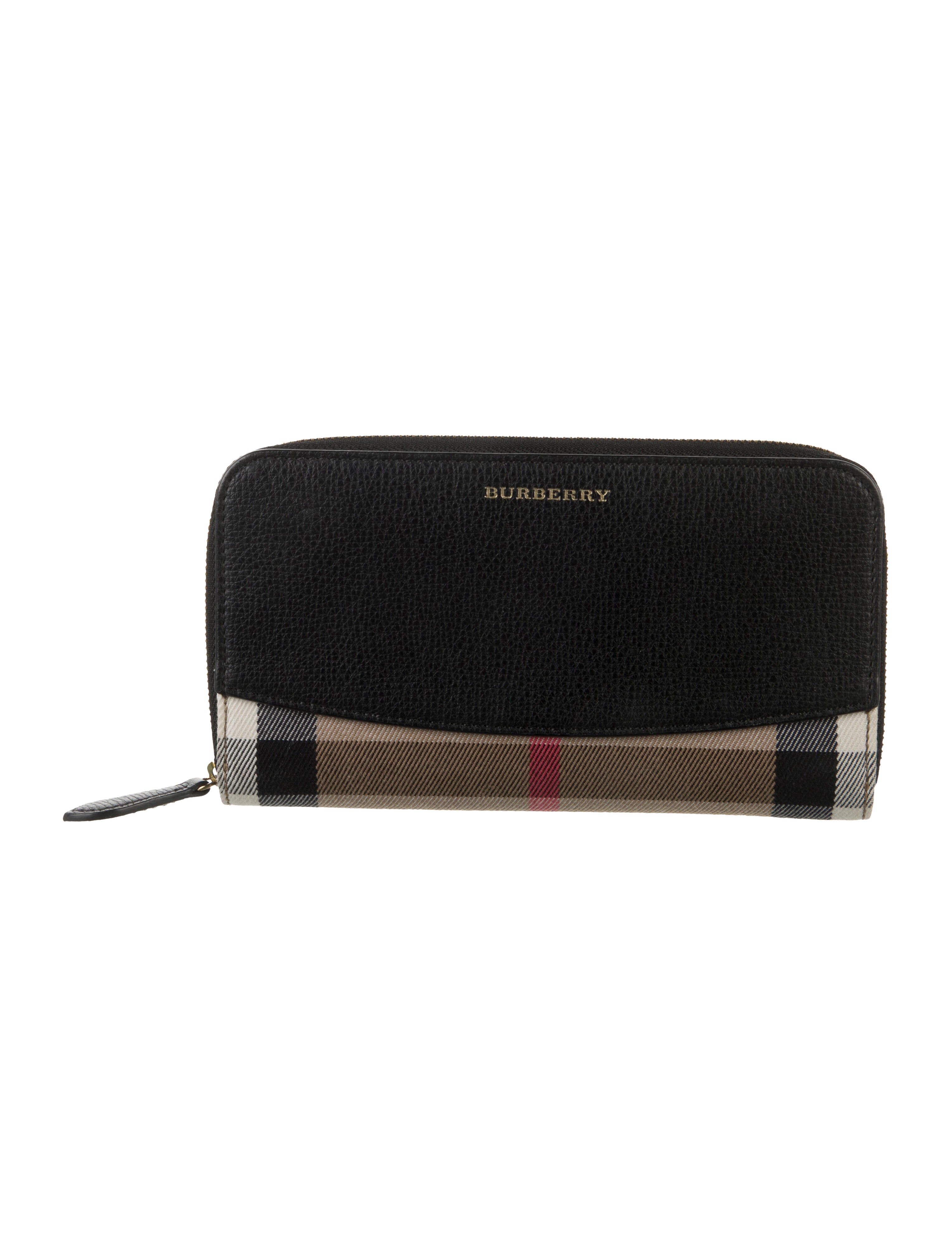 Burberry House Check Pattern Canvas Continental Wallet