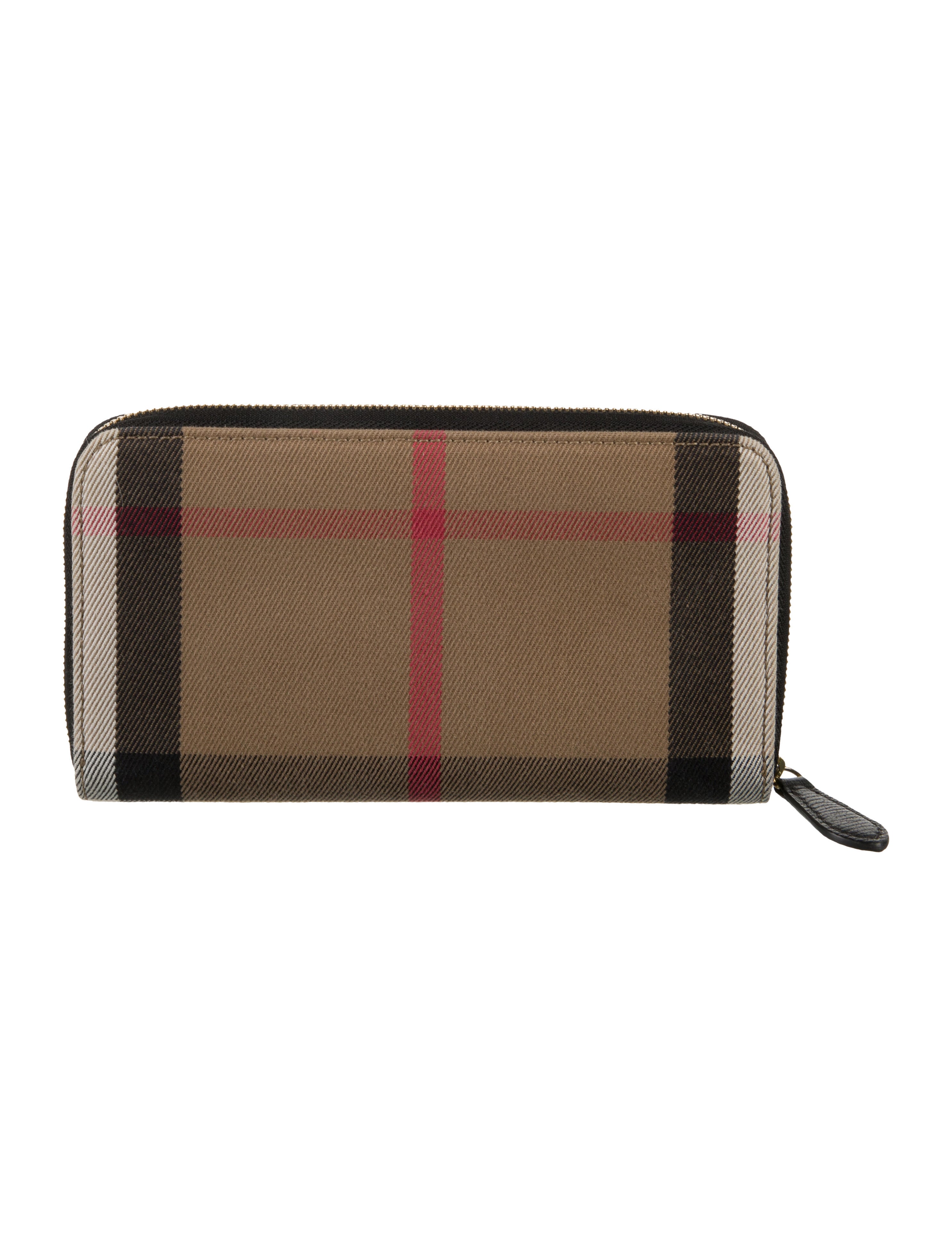 Burberry House Check Pattern Canvas Continental Wallet