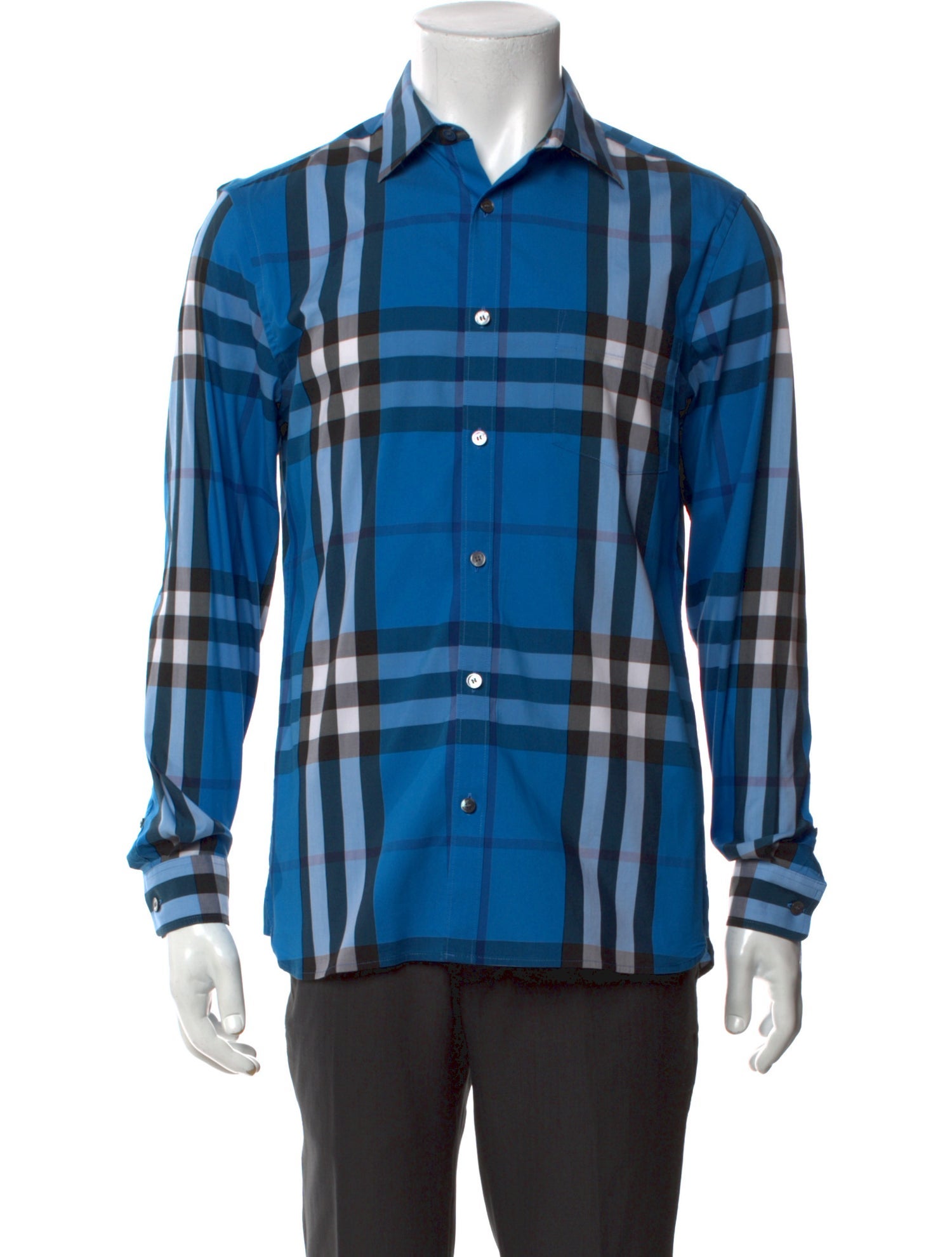Burberry Nova Check Pattern Long Sleeve Shirt