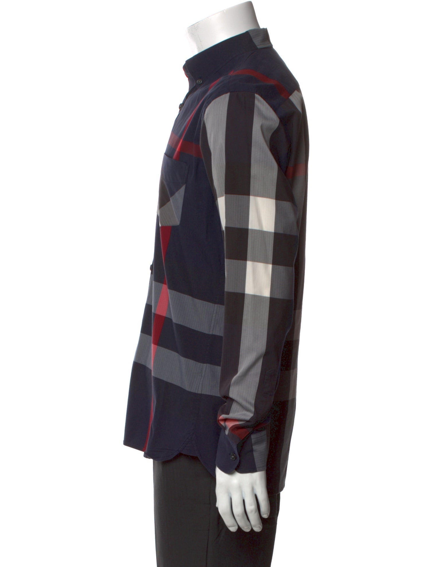 Burberry Exploded Check Pattern Long Sleeve Shirt