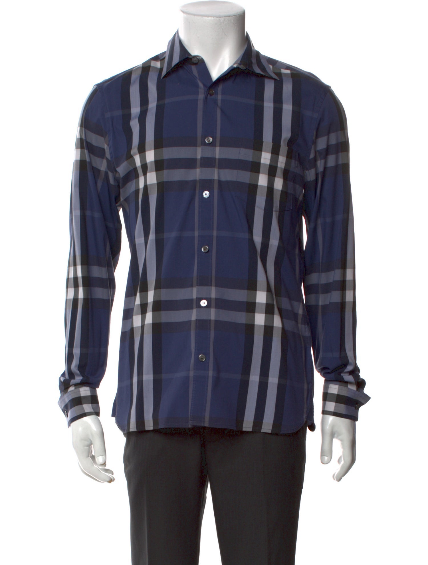 Burberry Nova Check Pattern Long Sleeve Shirt