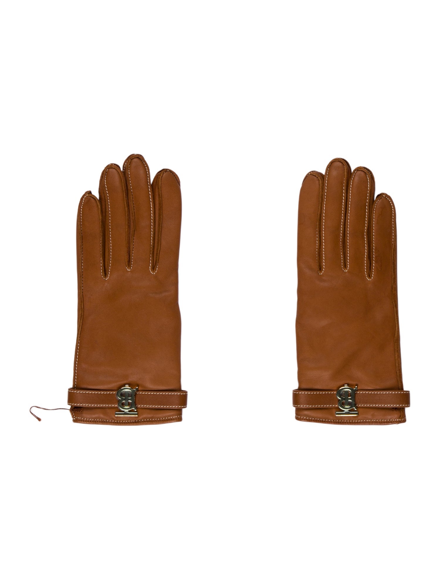 Burberry Logo Leather Gloves