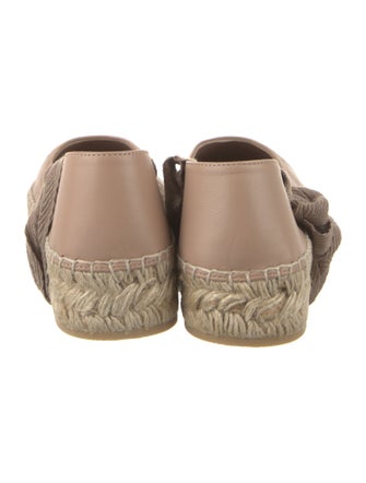 Burberry Leather Whipstitch Trim Espadrilles