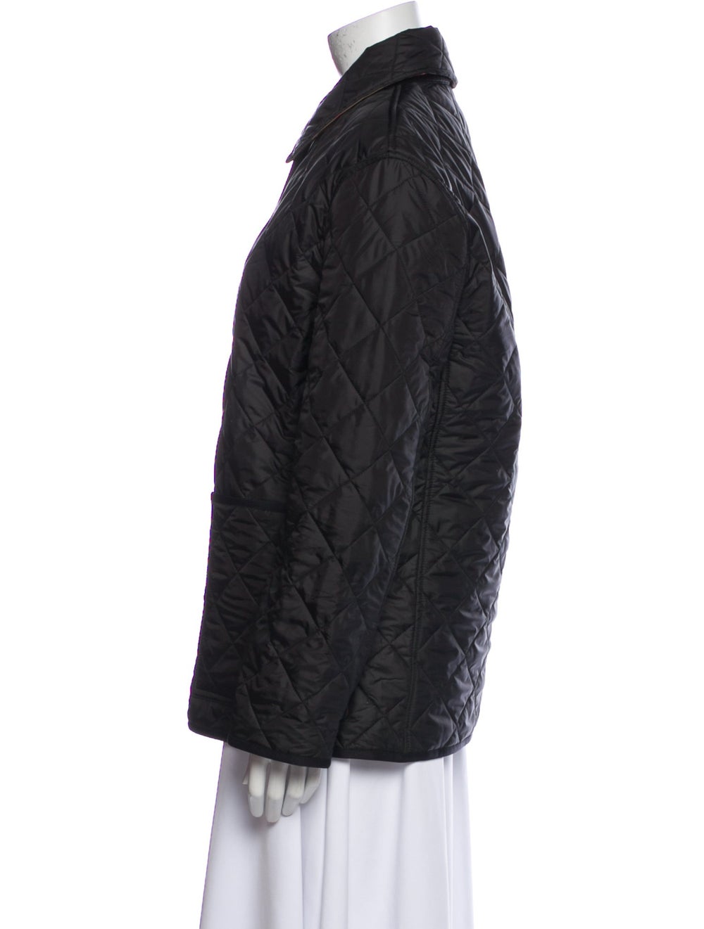 Burberry Jacket Black Nova Check Pattern Pointed … - image 2