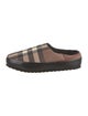 Burberry Plaid Print Slides