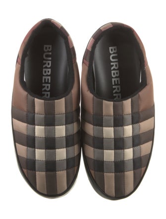 Burberry Plaid Print Slides