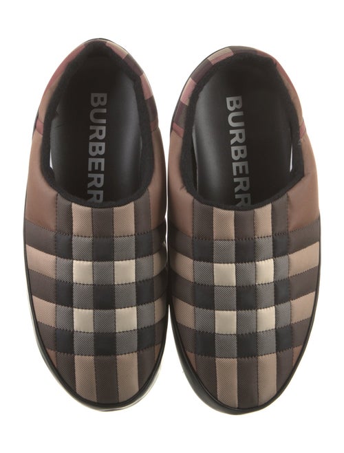 Burberry Plaid Print Slides