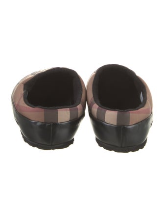 Burberry Plaid Print Slides