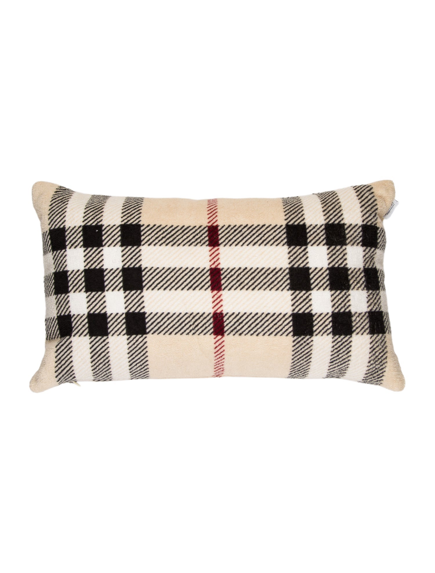 Burberry Icon Check Super Exploded Terry Cloth Toweling Cushion w/ Tags