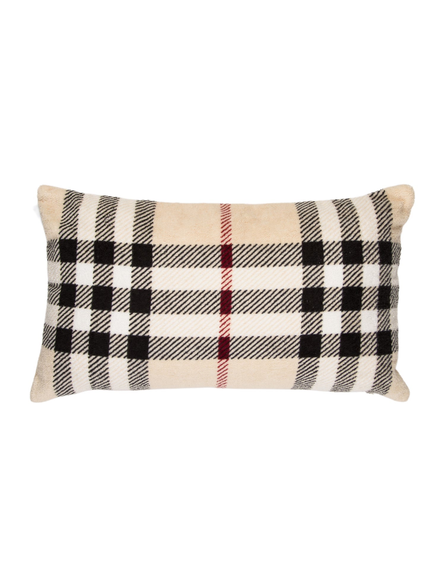 Burberry Icon Check Super Exploded Terry Cloth Toweling Cushion w/ Tags