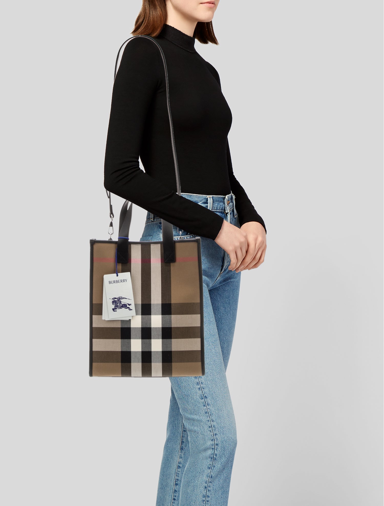 Burberry House Check Book Tote